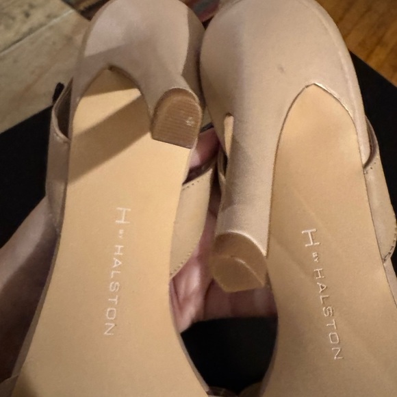 NWOT Size 11 Beige and Black 3” Leather Heels by Halston - Picture 7 of 16